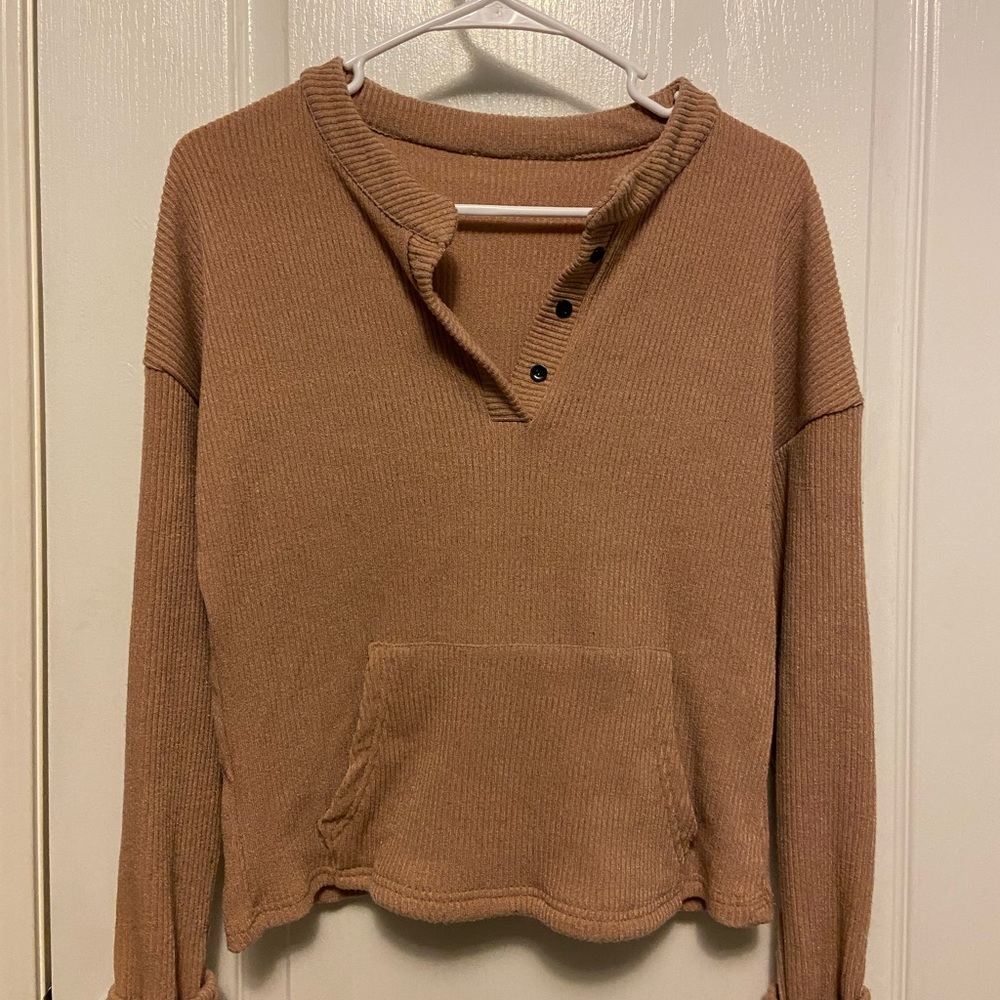 Light Orange Crew Sweater